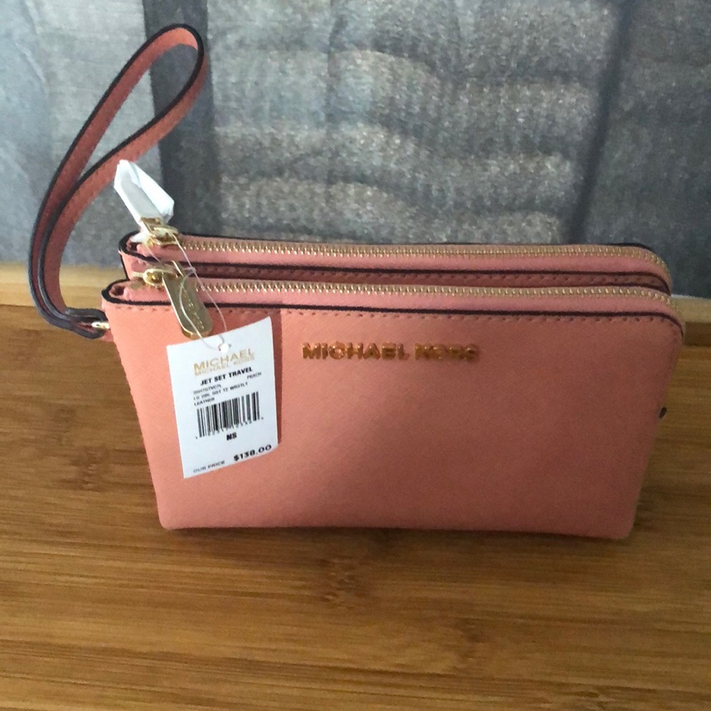 Lg Leather Double Wrist Wallet